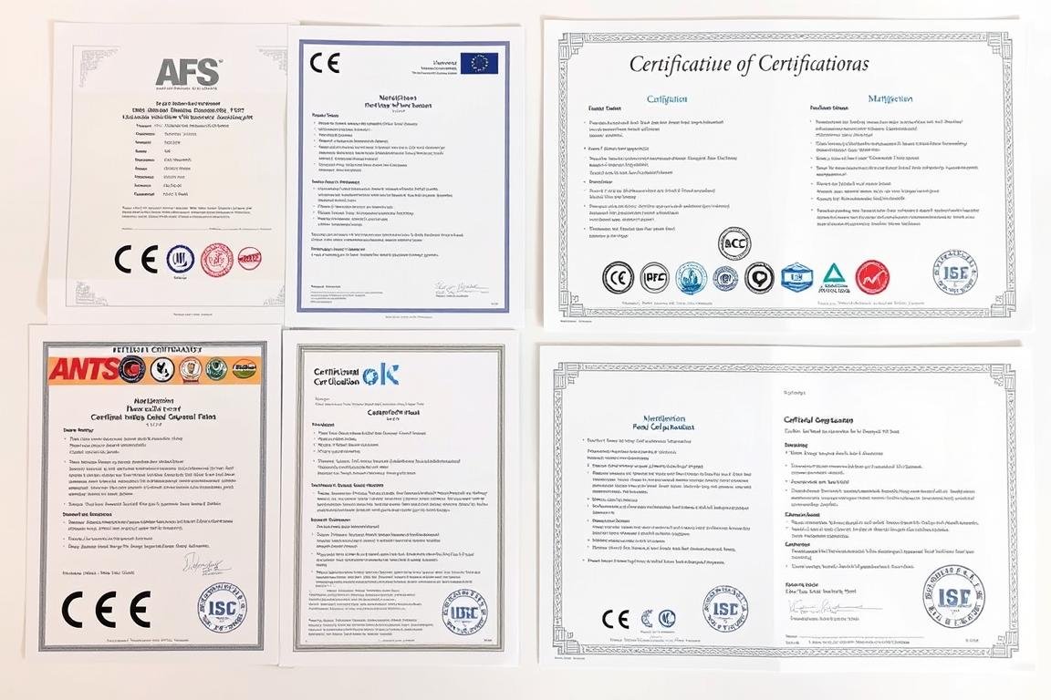 Certificados y sellos oficiales que acompañan al Metatron 4025 original