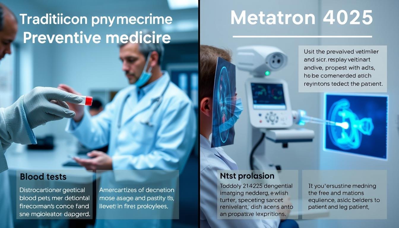 Comparación visual entre diagnóstico con Metatron 4025 y métodos tradicionales