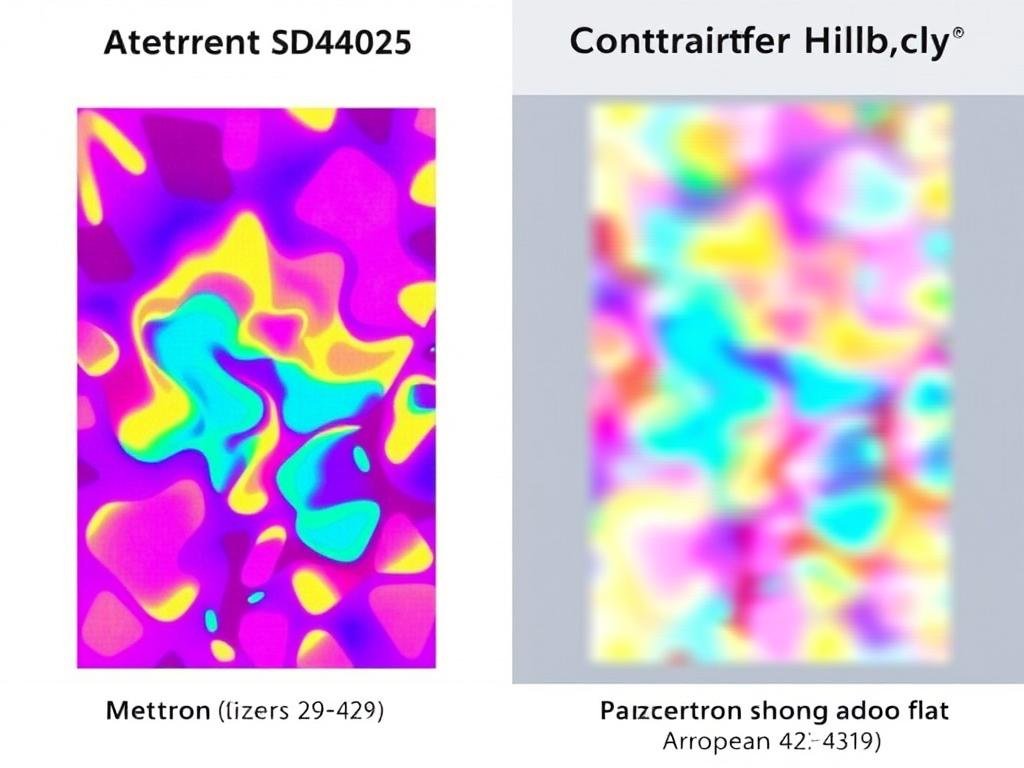 Comparación visual entre un holograma de seguridad original y uno falsificado del Metatron 4025