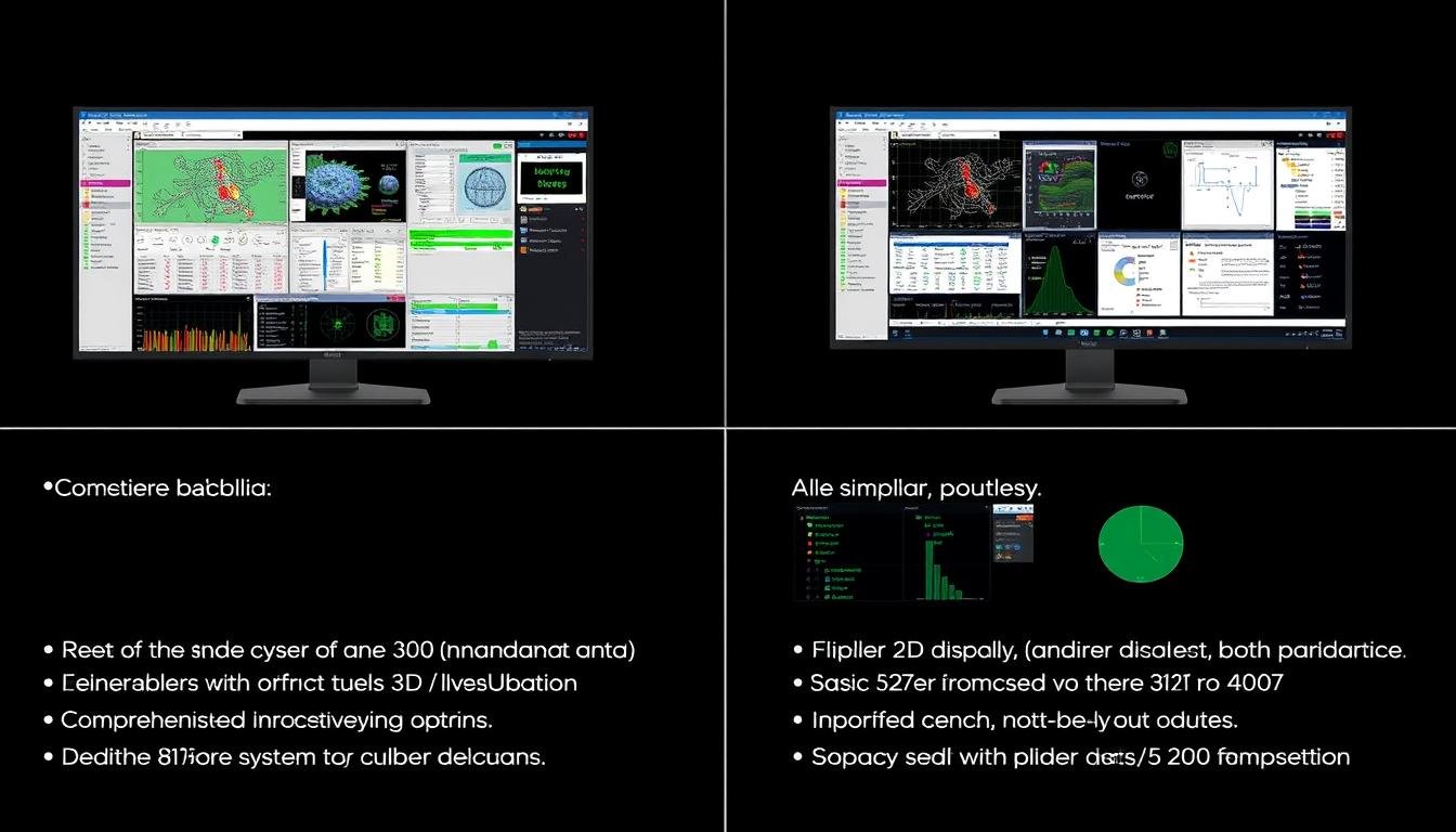 Comparativa visual de interfaces entre Metatron 4025 y otros sistemas