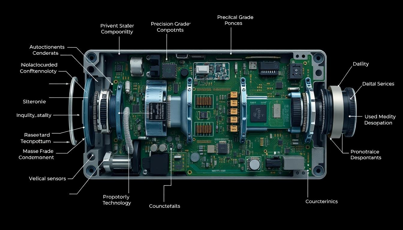 Componentes internos del Metatron 4025 original mostrando la calidad de fabricación