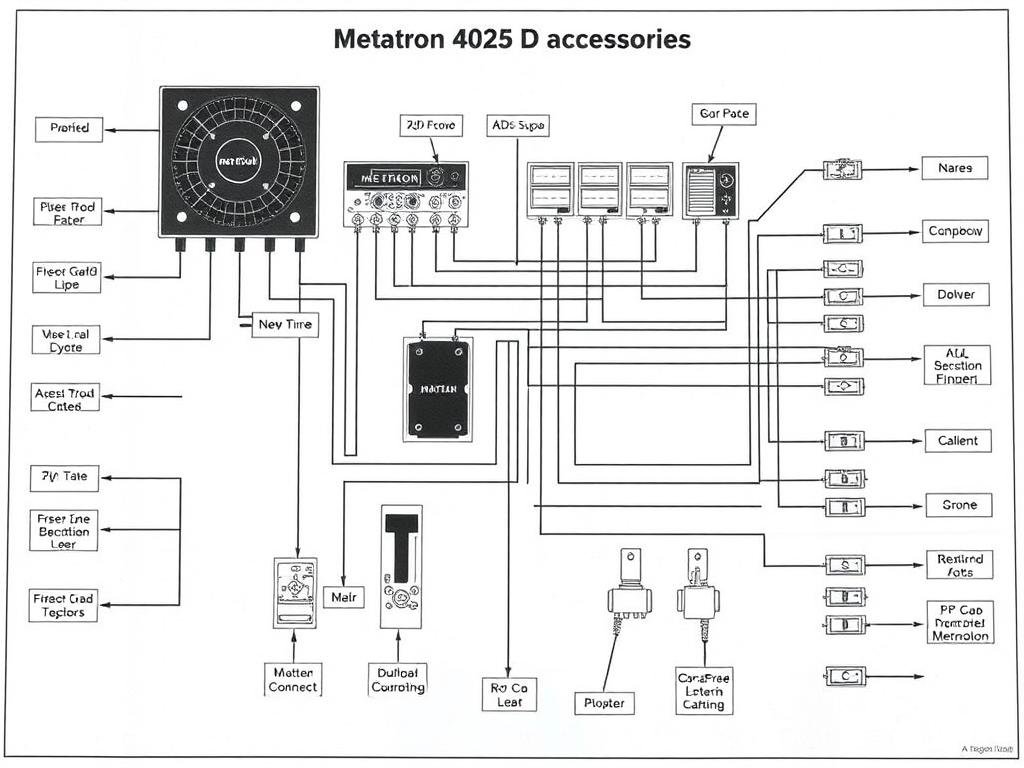 Diagrama de conexión de accesorios del Metatron 4025