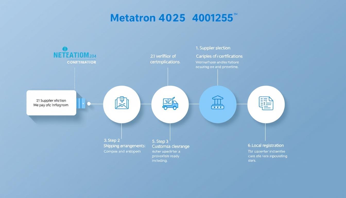 Diagrama del proceso de importación del Metatron 4025