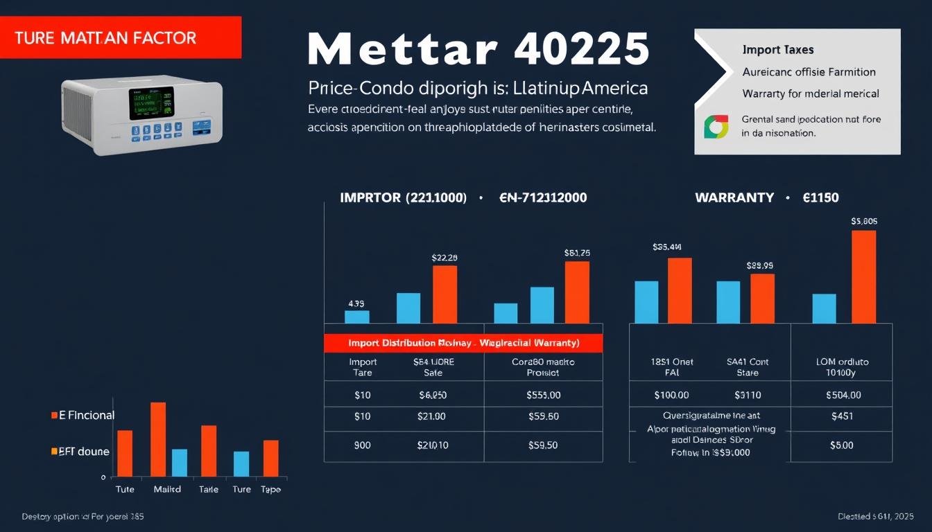 Gráfico comparativo de factores que afectan el precio del Metatron 4025