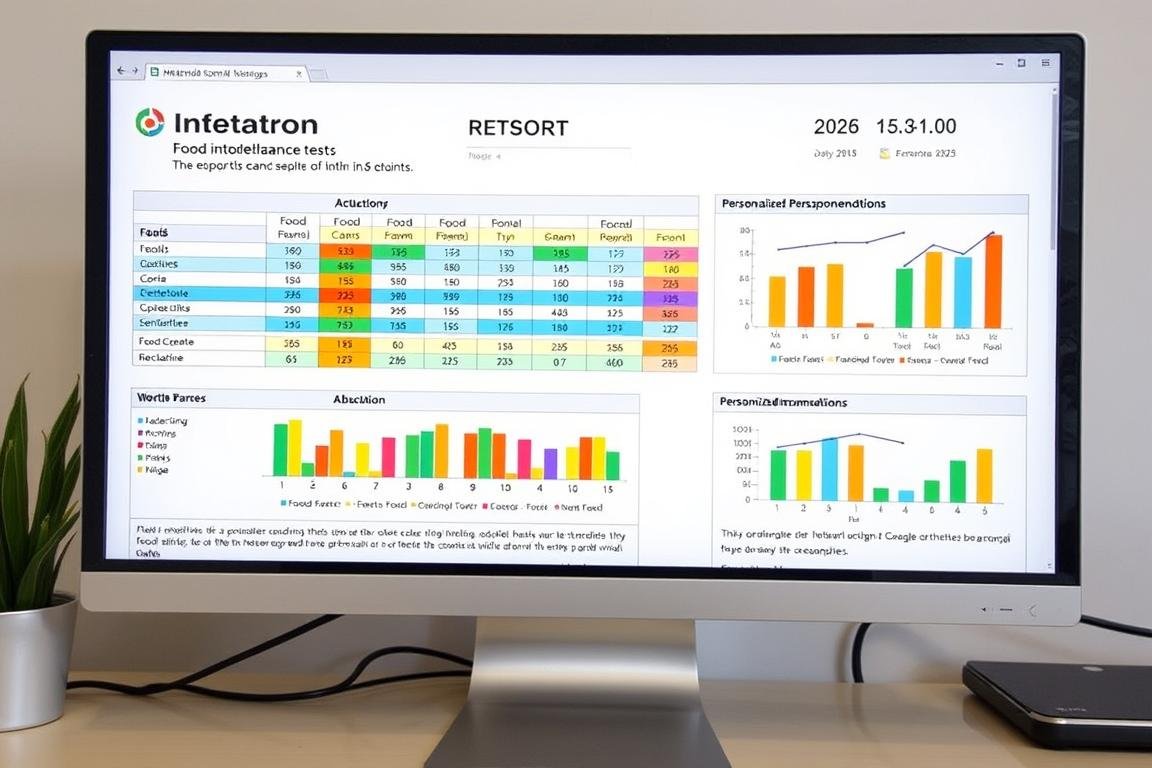 Informe de resultados del Metatron 4025 mostrando intolerancias alimentarias