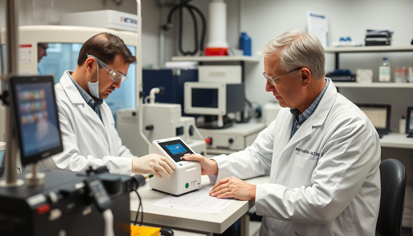 Laboratorio realizando pruebas de certificación en el Metatron 4025