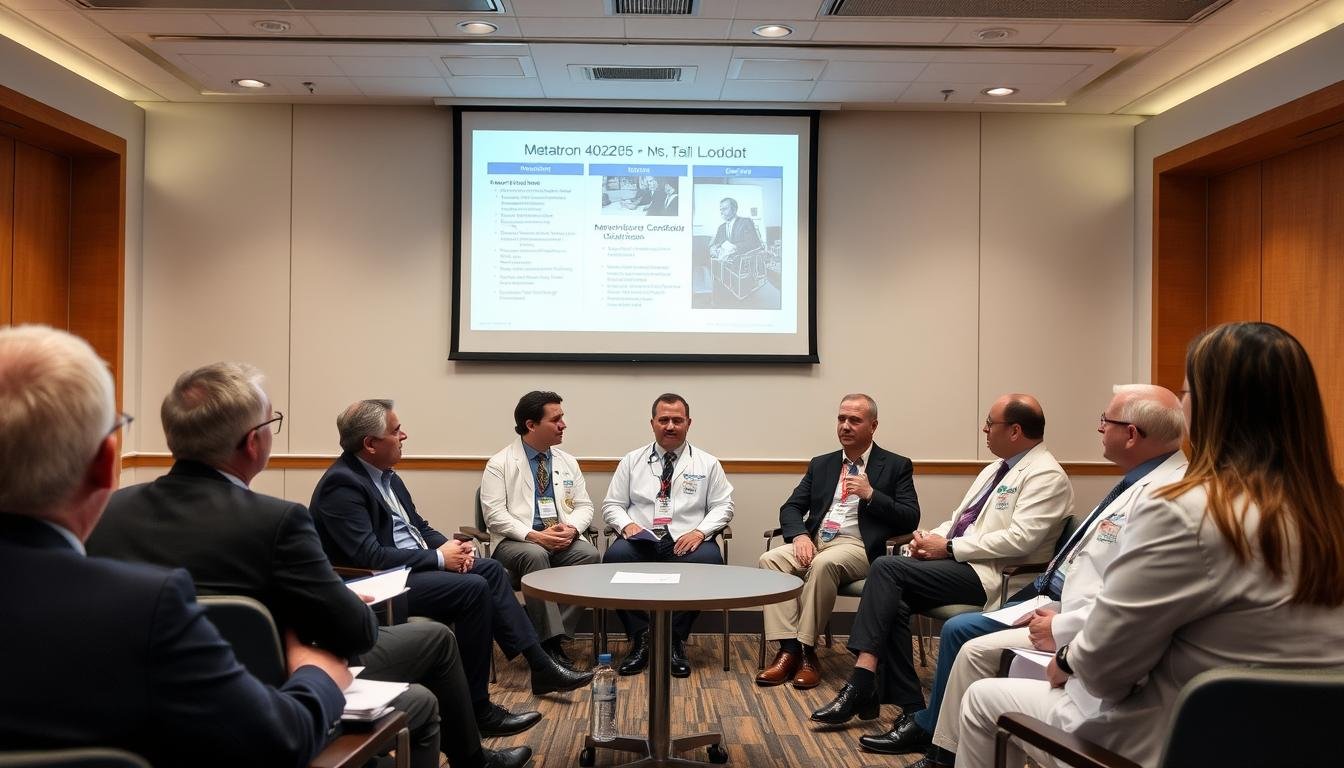 Panel de expertos médicos discutiendo sobre el Metatron 4025