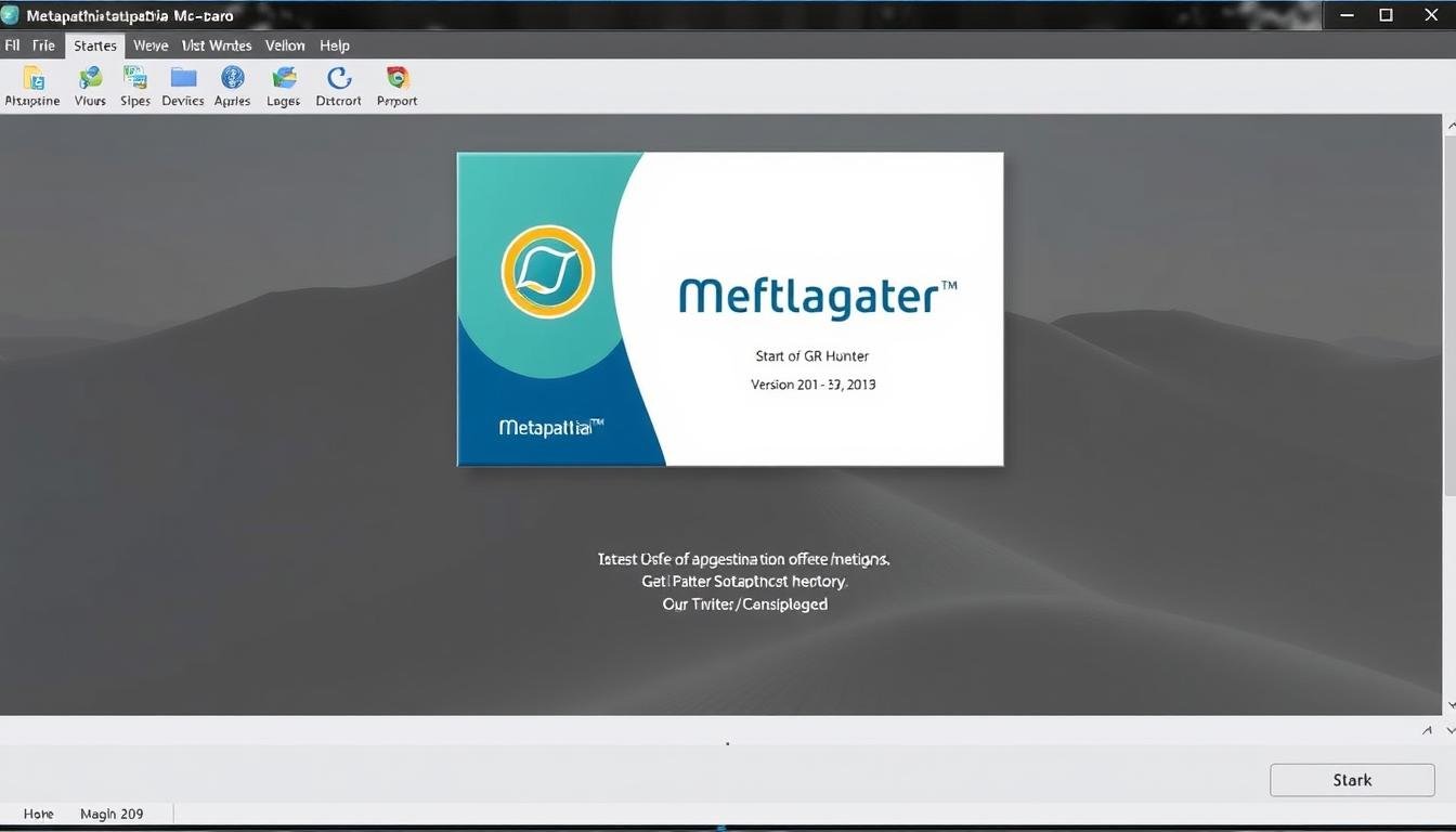 Pantalla de inicio del software Metapathia GR Hunter original