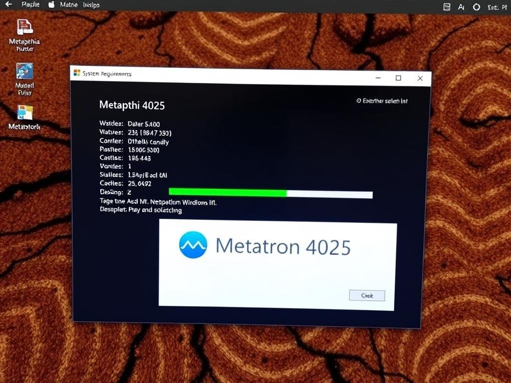 Pantalla de instalación del software Metapathia GR Hunter para Metatron 4025