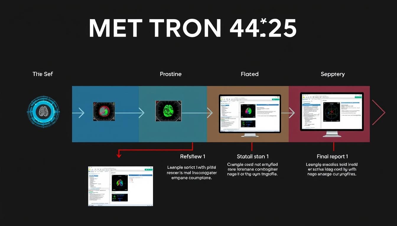Proceso de análisis con el Metatron 4025 mostrando las etapas principales
