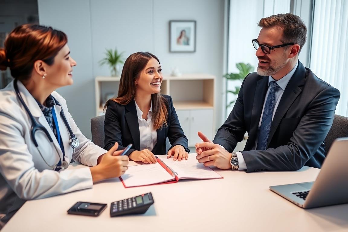 Reunión con asesor bancario para financiamiento de Metatron 4025