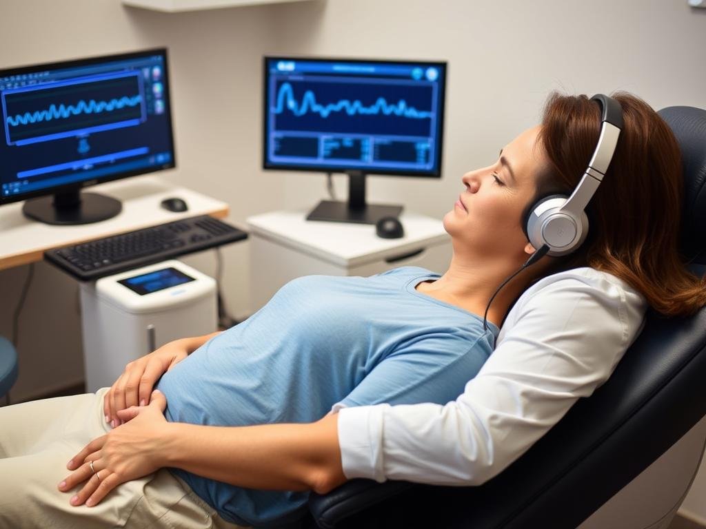 Sesión de tratamiento con Metatron 4025 para reducción de ansiedad