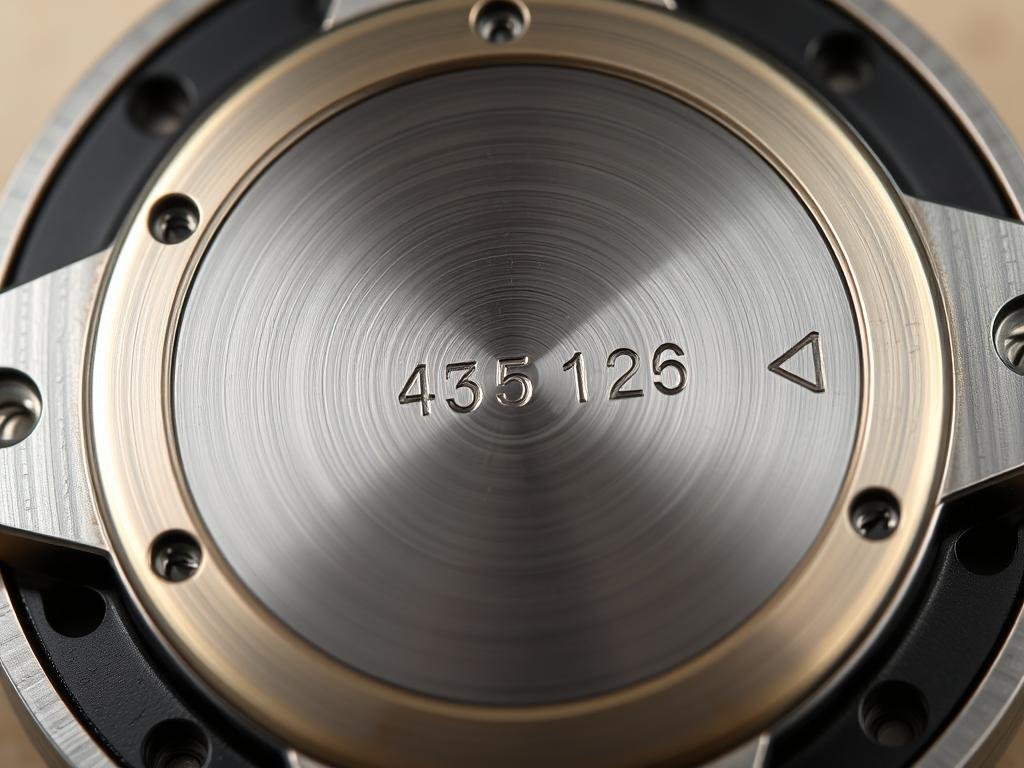 Ubicación del número de serie en un Metatron 4025 auténtico