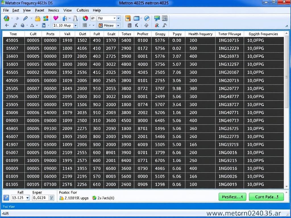 Base de datos de frecuencias del Metatron 4025