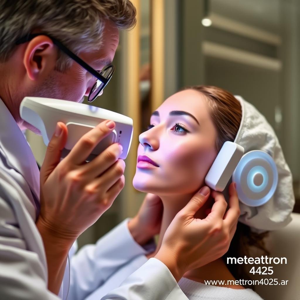 Especialista en medicina estética utilizando Metatron 4025