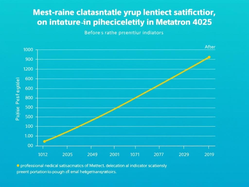 Gráfico de mejora en indicadores de satisfacción tras implementar Metatron 4025
