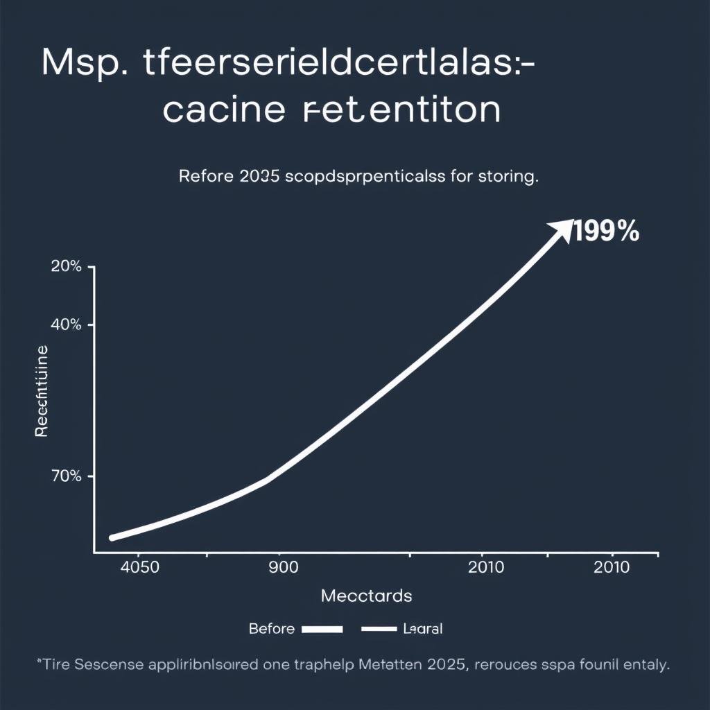 Gráfico mostrando aumento de retención de clientes