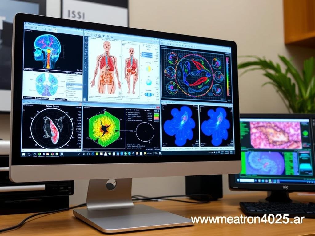 Interfaz del software Metatron 4025 Hunter mostrando un análisis multidimensional