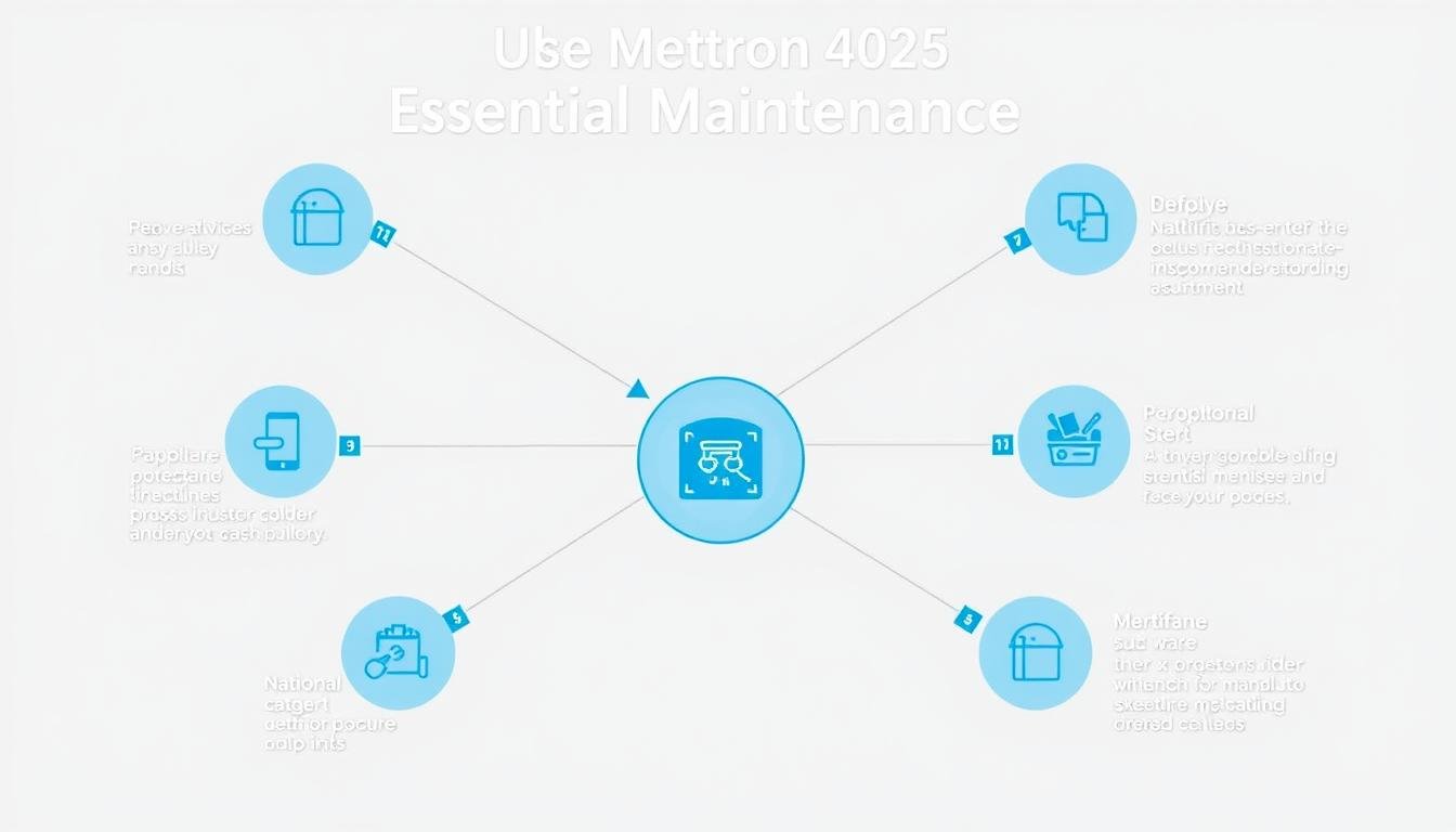 Los 7 pasos del mantenimiento preventivo del Metatron 4025 ilustrados