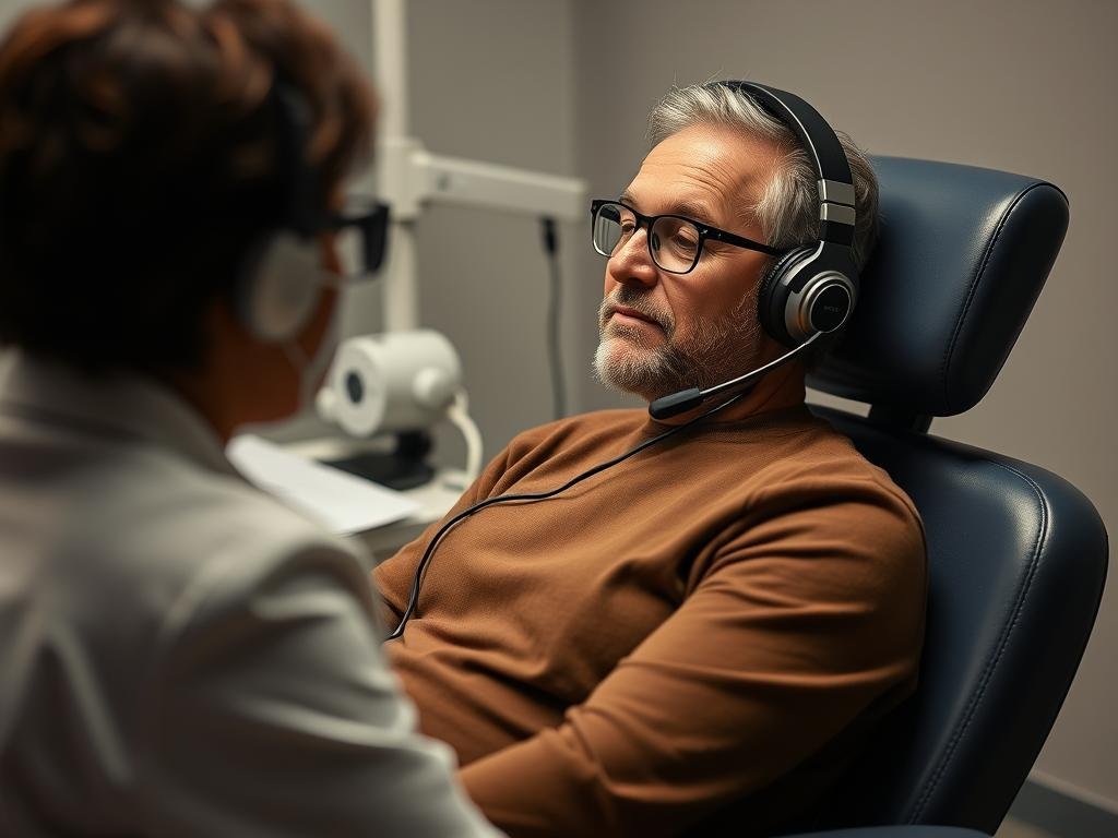 Paciente durante una sesión de análisis con el Metatron 4025
