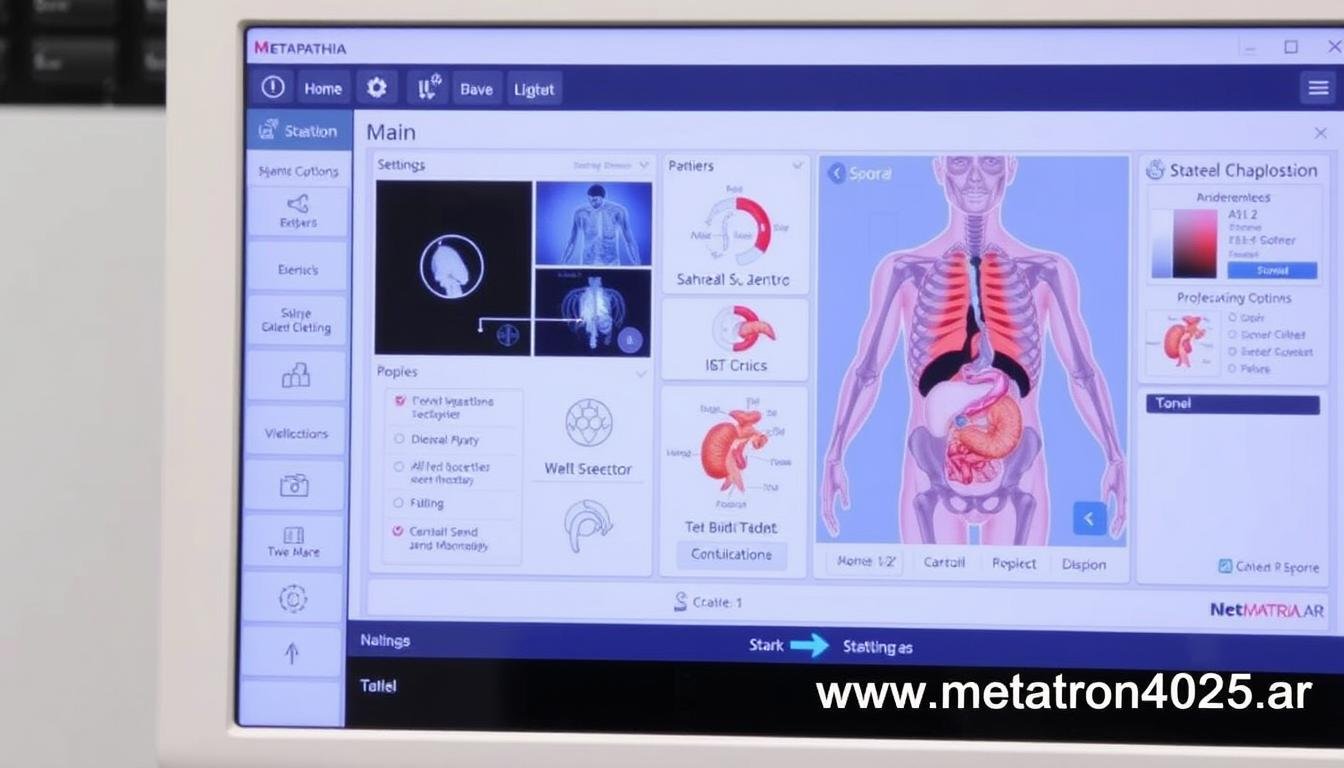 Panel de control del software Metapathia GR Hunter del Metatron 4025