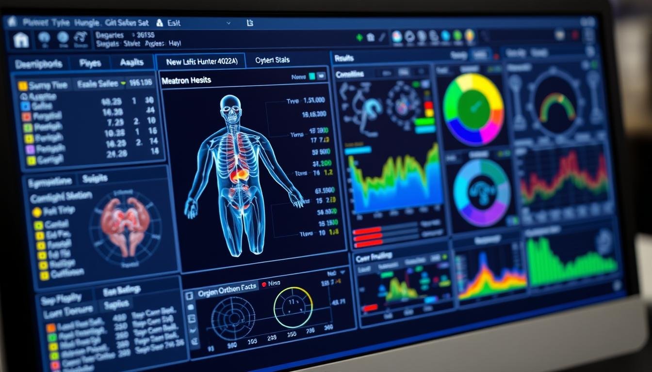 Pantalla de análisis del Metatron Hunter 4025 NLS mostrando resultados detallados