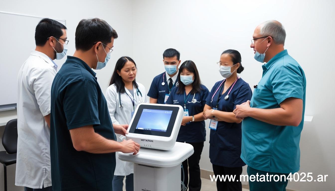 Sesión de capacitación sobre el uso del Metatron 4025