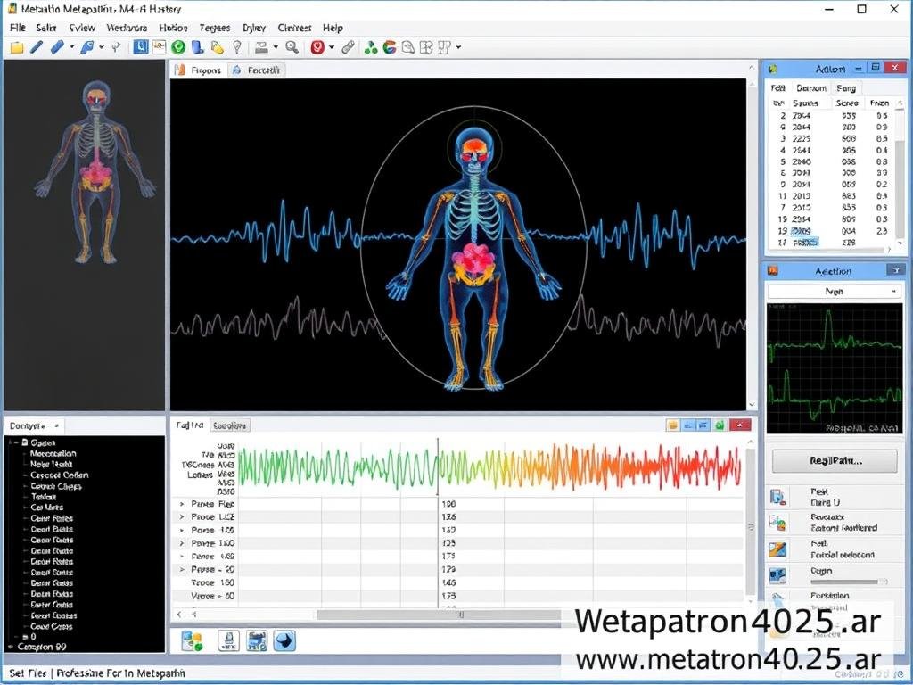 Software Metapathia GR Hunter mostrando interfaz de diagnóstico