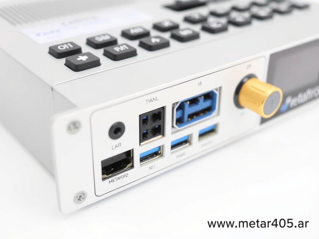 Unidad principal del Metatron 4025 con conexiones USB