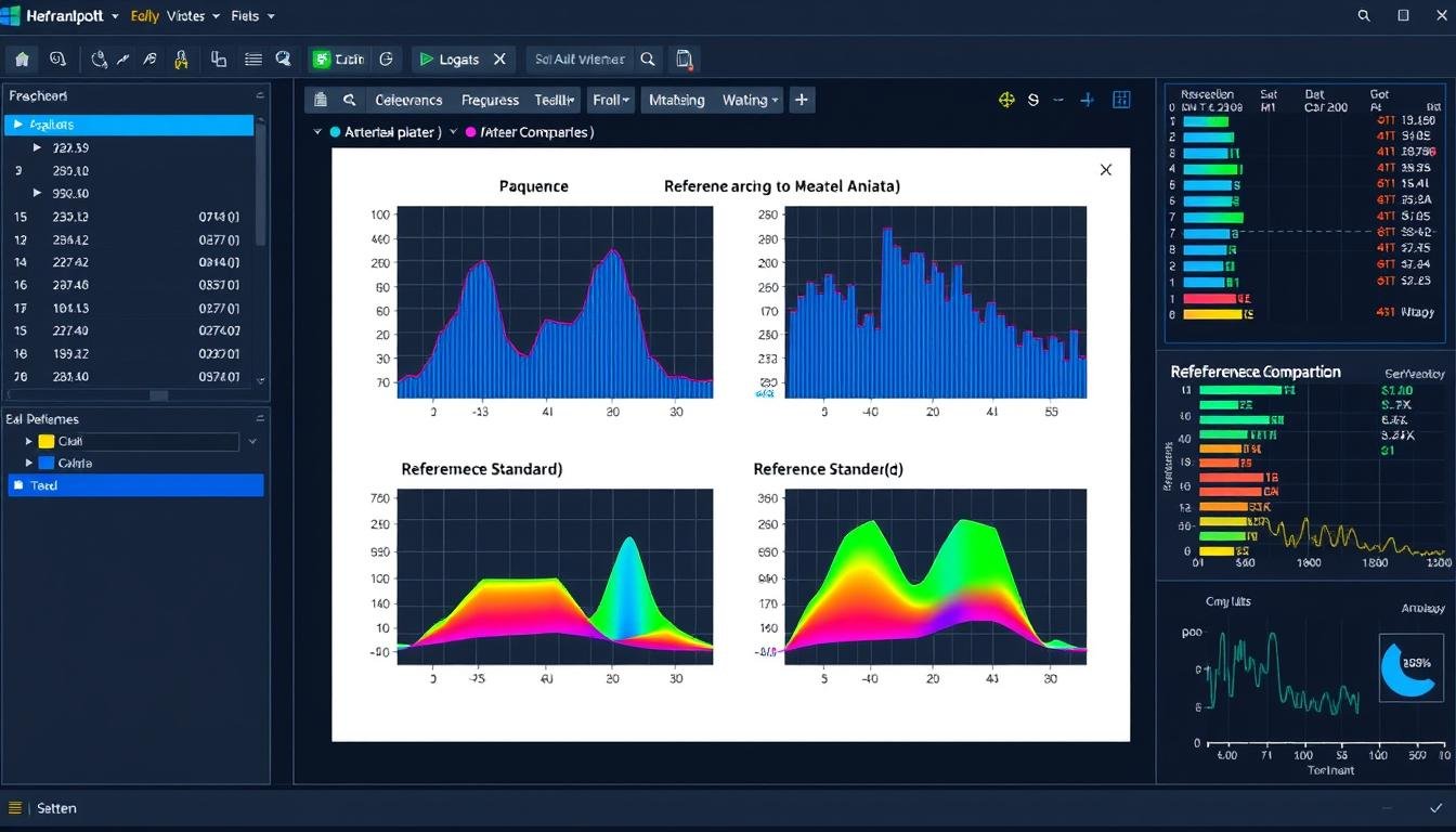 Visualización de análisis comparativo de frecuencias en el Metatron Hunter 4025
