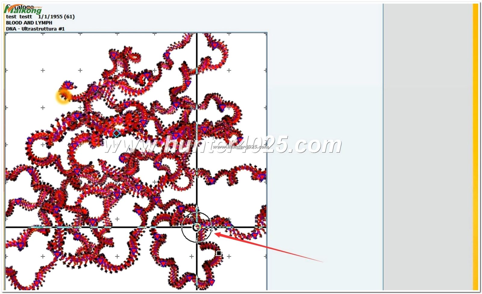 Interfaz del software Metatron Hunter 4025 mostrando análisis emocional