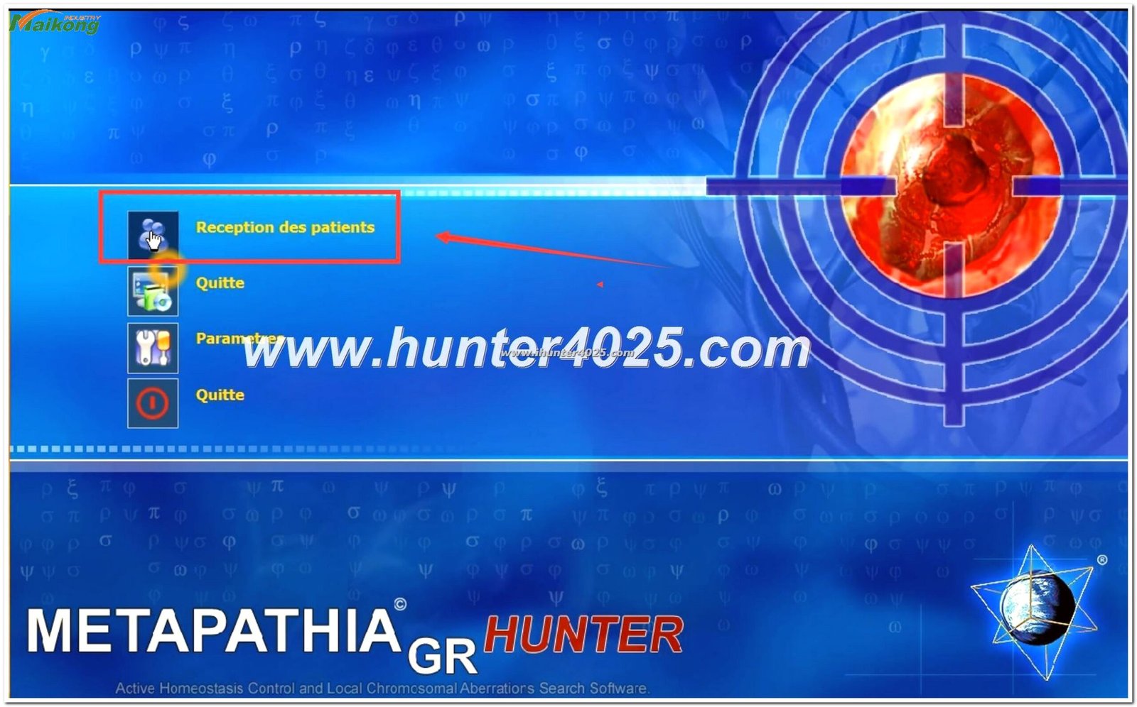 Tecnología de biorresonancia del Metatron Hunter 4025 NLS mostrando ondas electromagnéticas interactuando con tejidos biológicos