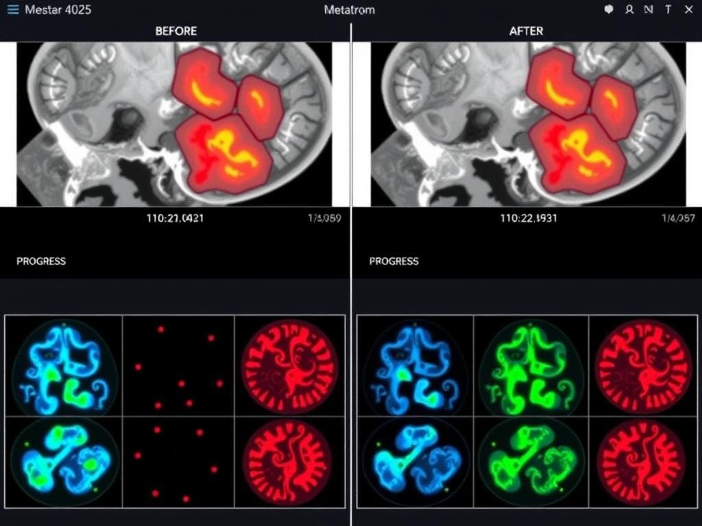 Análisis comparativo de evolución patológica en el Metatron Hunter 4025 NLS