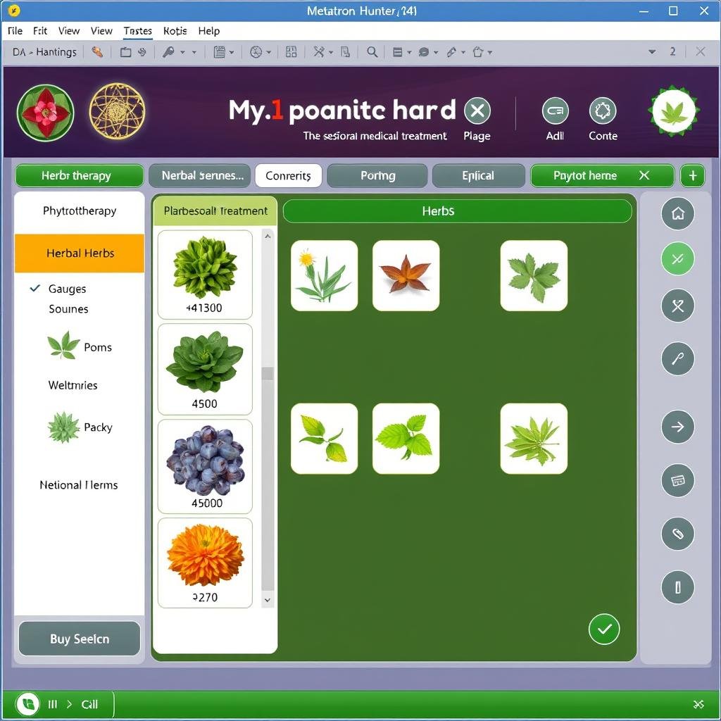 Función Fitoterapia del software Metatron Hunter 4025