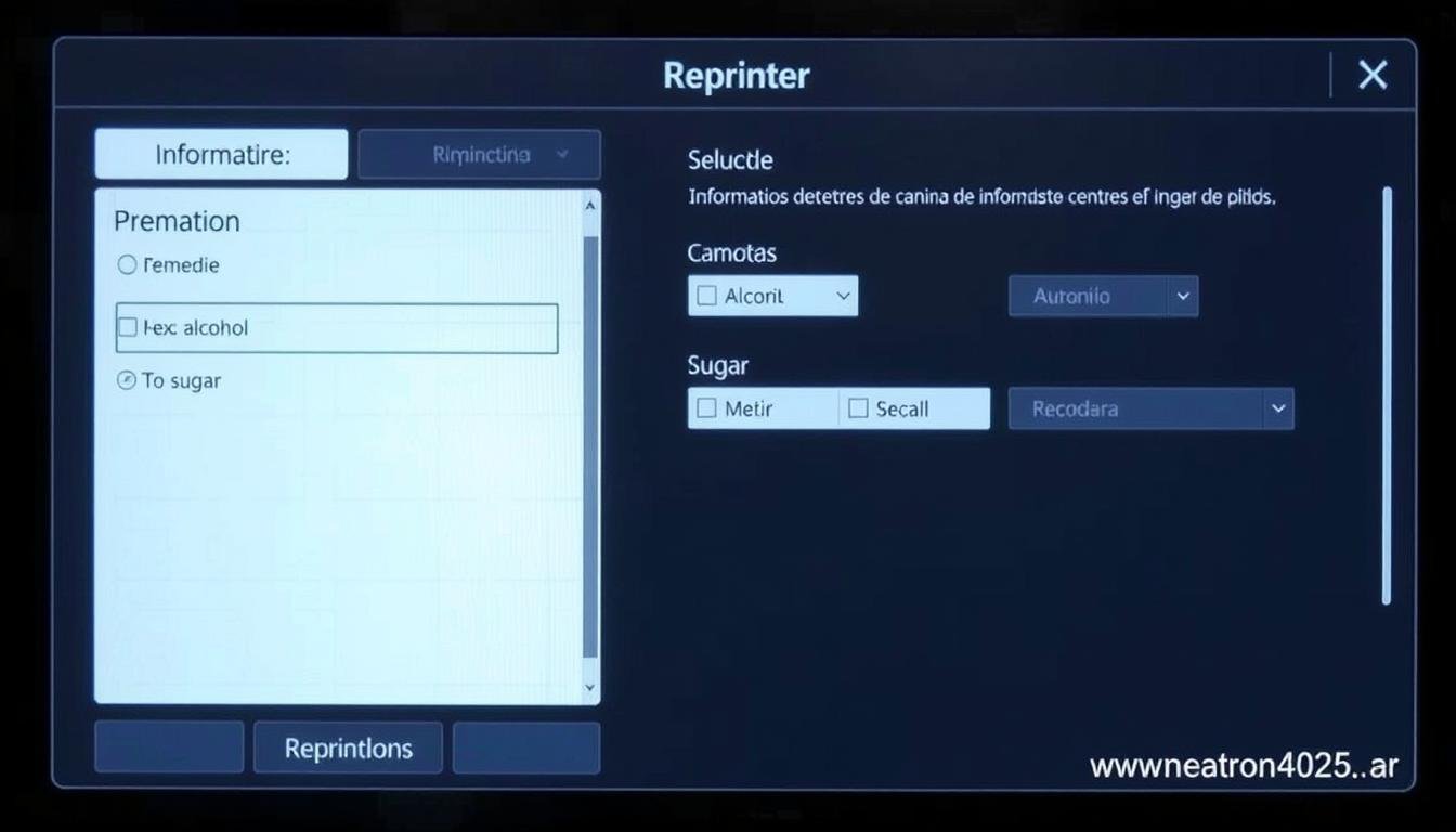 Función Reprinter para preparación de remedios informativos