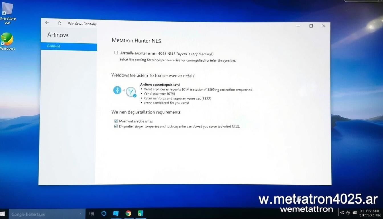Preparación del sistema para instalar Metatron Hunter 4025 NLS