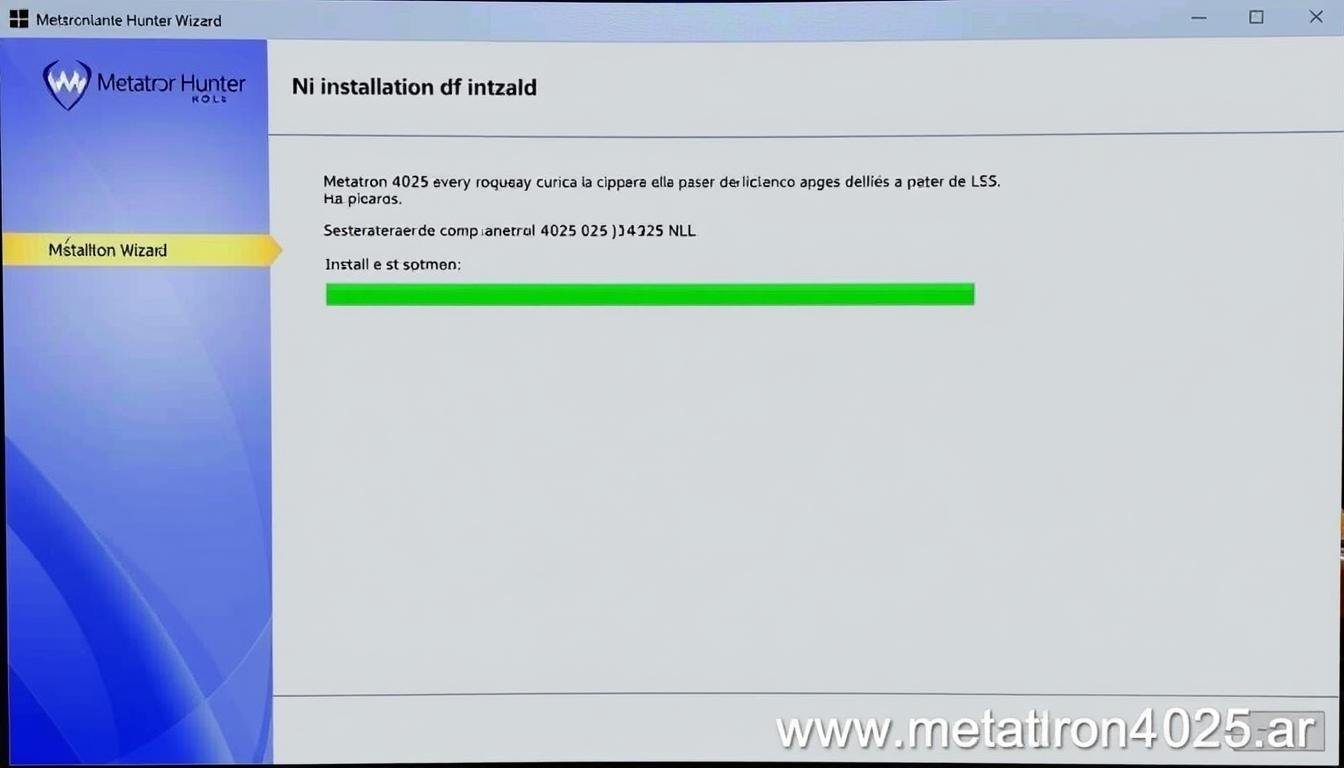 Proceso de instalación del software Metatron Hunter 4025 NLS