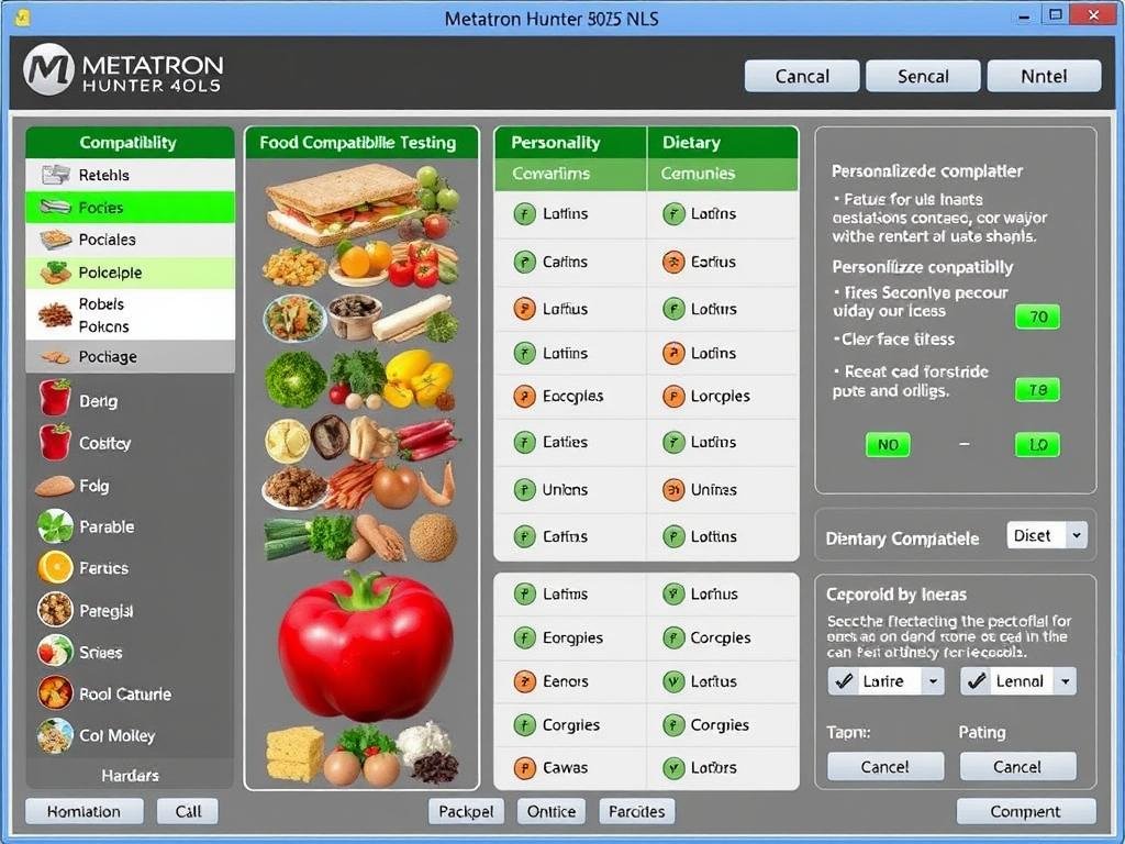 Test de compatibilidad alimentaria en el Metatron Hunter 4025 NLS