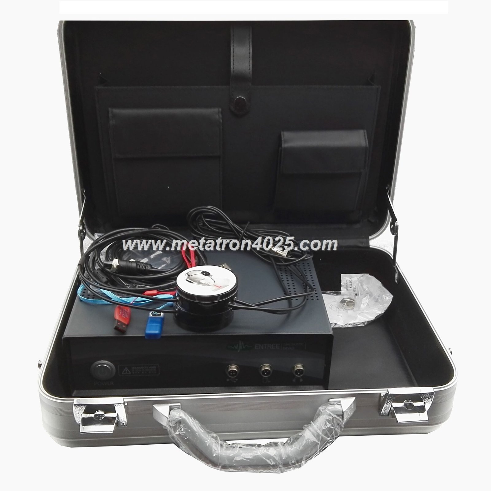 Metatron Hunter 4025 NLS instalado en consultorio profesional con protocolos de seguridad visibles