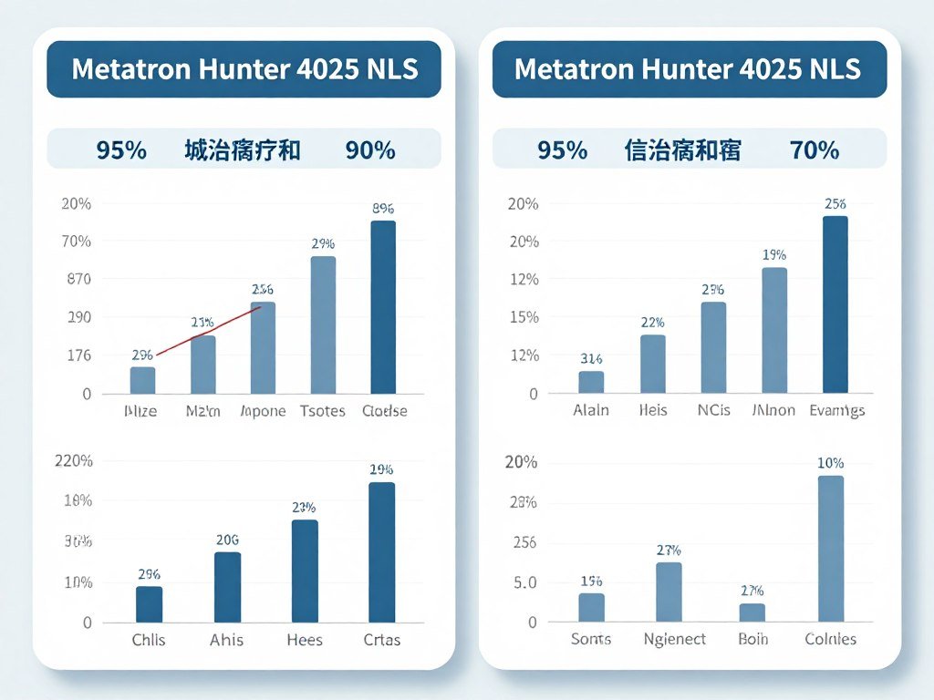 Gráfico comparativo de precisión del Metatron Hunter 4025 NLS
