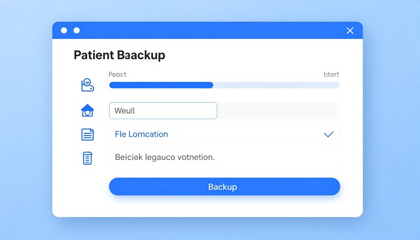Backup process showing data export from Metatron Hunter software