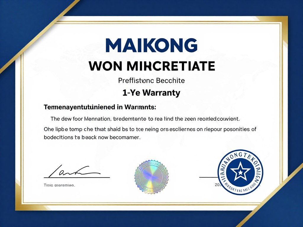 MAIKONG warranty certificate and service guarantee documentation