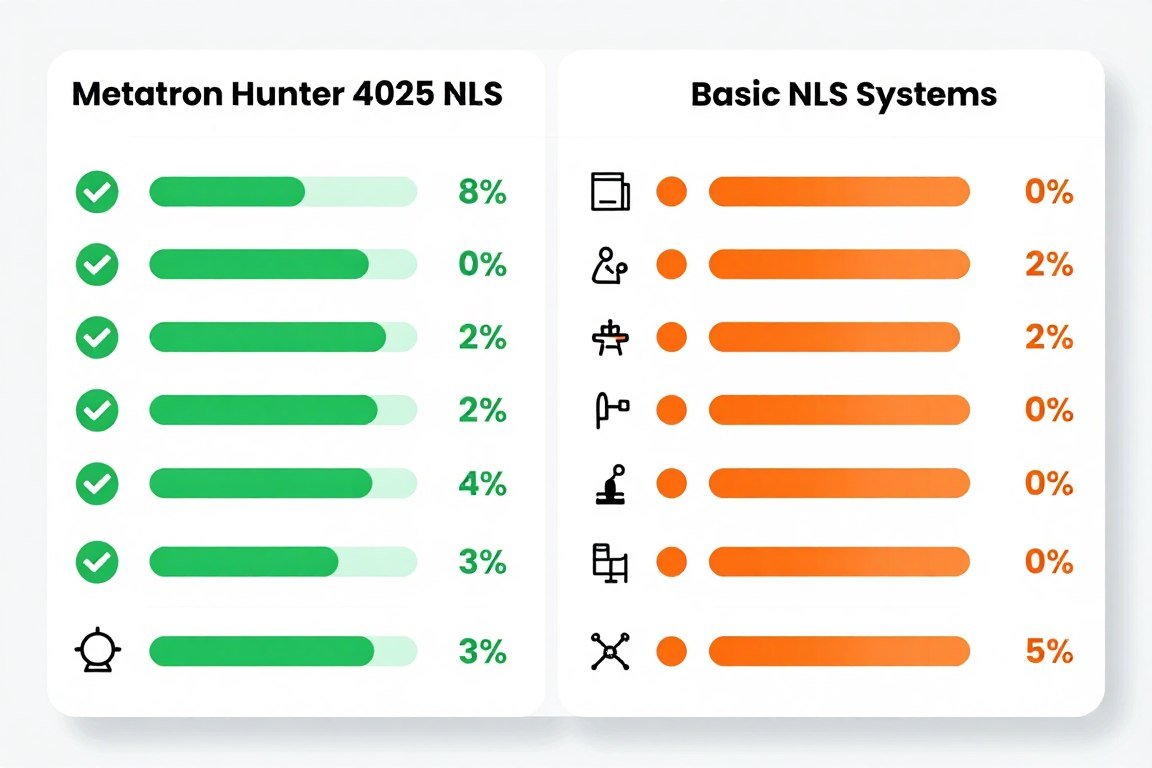 Side-by-side comparison chart showing Metatron Hunter advantages
