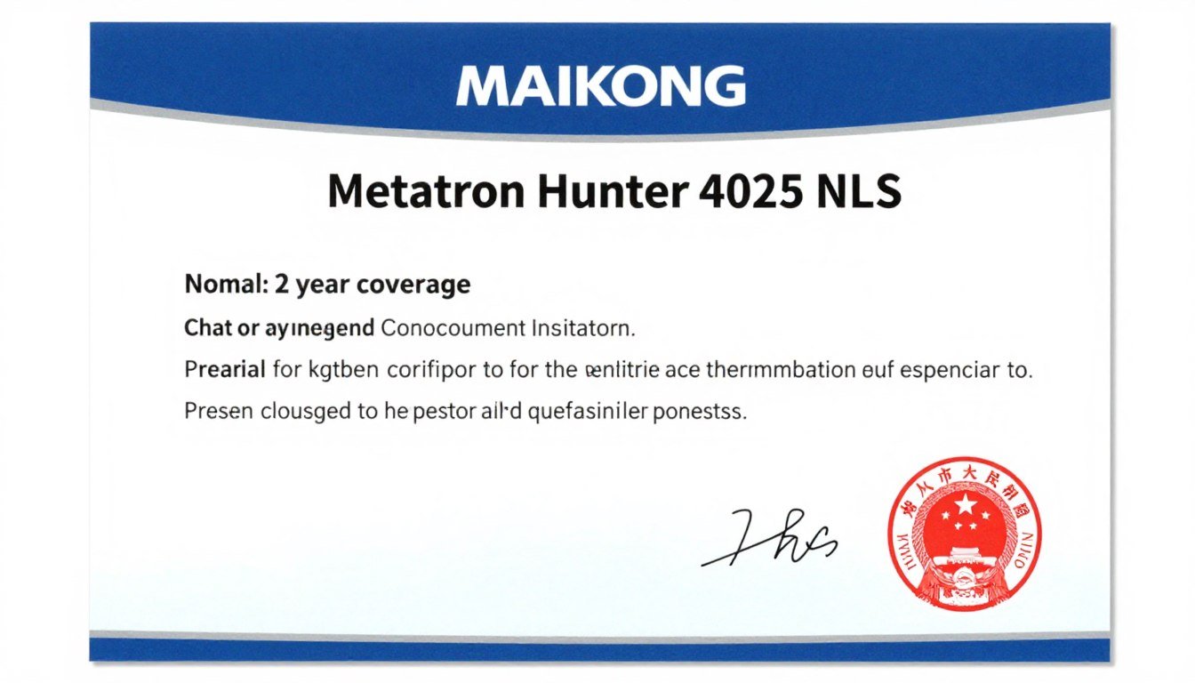 Certificado de garantía MAIKONG de 2 años para Metatron Hunter 4025 NLS