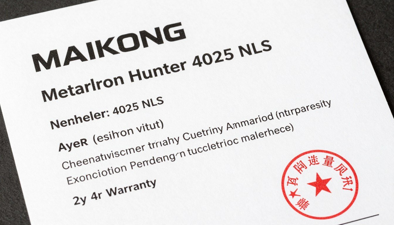 Certificado de garantía MAIKONG para Metatron Hunter 4025 NLS Certificado de garantía MAIKONG para Metatron Hunter 4025 NLS