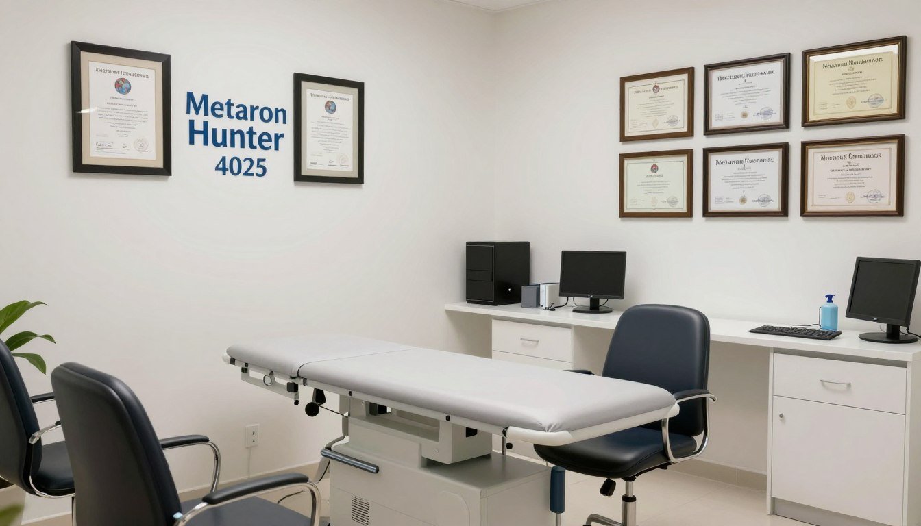 Consultorio médico moderno con equipo Metatron