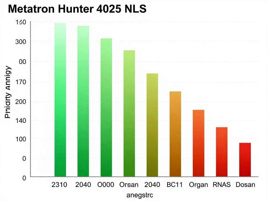 Gráfico de análisis entrópico del Metatron Hunter 4025 NLS mostrando prioridades