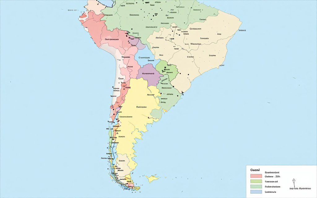 Mapa de Argentina mostrando territorios de distribución de Metatron Hunter 4025