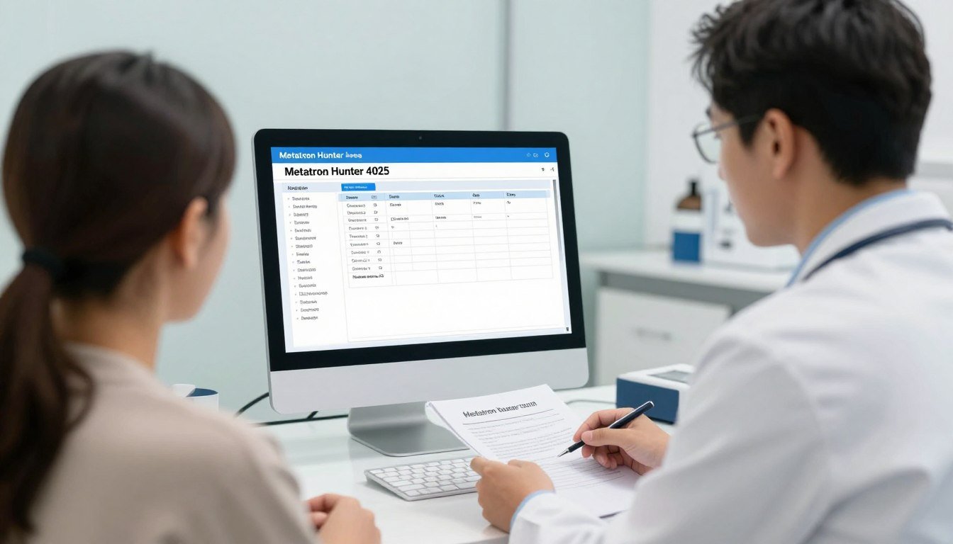 Consulta médica con revisión de informe Metatron