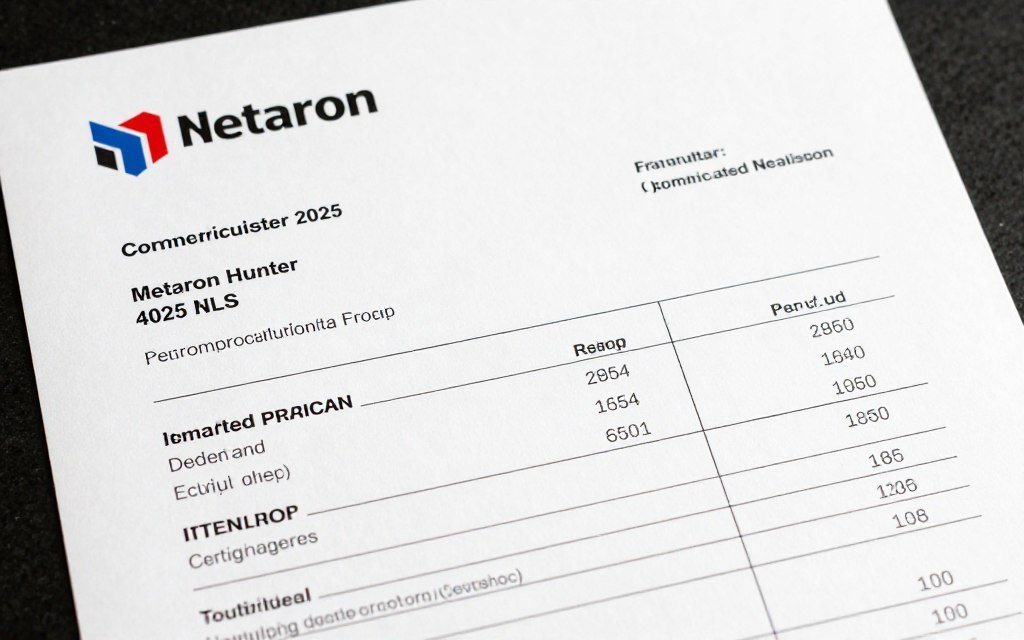 Documento de cotización comercial para Metatron Hunter 4025 NLS
